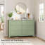6-Drawer Dresser with Lacquer Finish & Metal Knobs, Large Modern Wood Chest for Bedroom, Entryway, Hallway