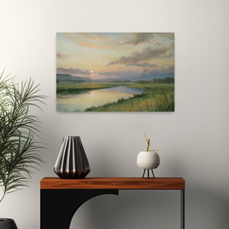«A Timeless Vista Abstract Contemporary Landscape Art», H 16 po x l 24 po
