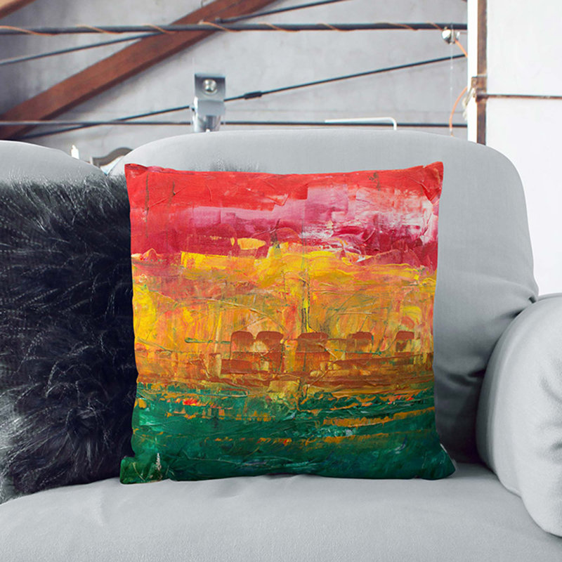 Abstract Square Throw Cushion, 40 x 40 cm