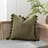 Tassels Cotton Throw Pillow Stone Washed Linen Cotton Pillow with Big Tassels-99260864