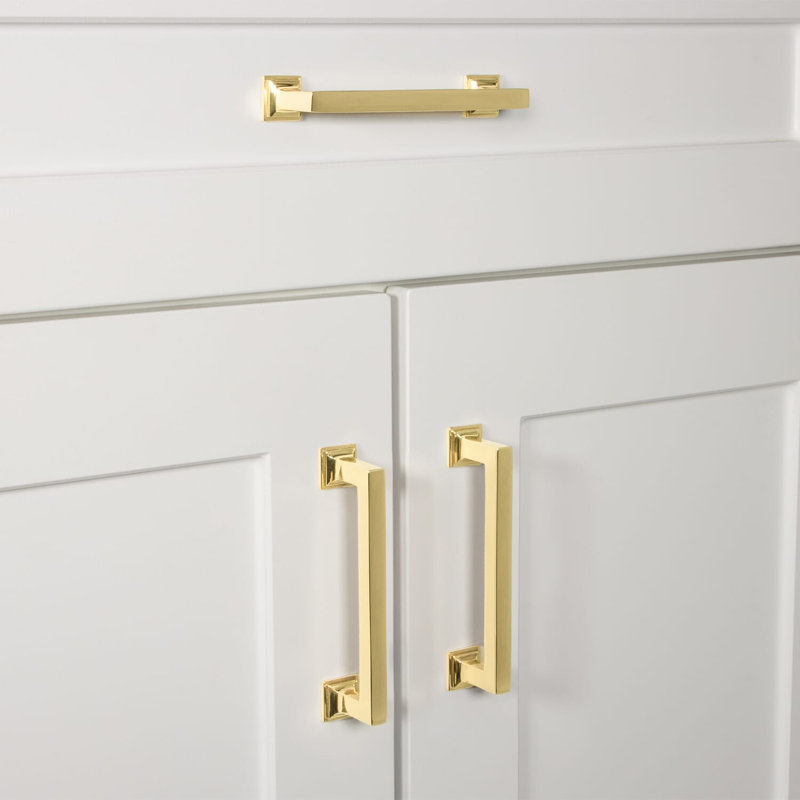 Grandeur Geneva 4" Brass Handle Pull, Lifetime Brass