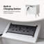 Aviannah Mid-Century Modern 2 - Drawer Nightstand With Built-In Charging Station And Legs And Open Shelf-626786359