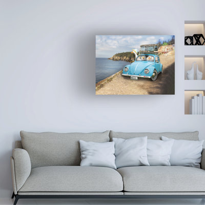 Art mural sur toile tendue - "Ducks laissant le port" de John Hovenstine, art mural pour salon, chambre à coucher ou bureau - 24 x 32
