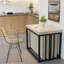 Table de salle à manger moderne extensible, d'une longueur de 23,62 po à 118 po, pouvant accueillir 2 à 10 personnes, plateau de table en panneau de fibres à densité moyenne avec cadre de support en métal robuste, pour petits appartements et grands rassemblements (blanc antique)-986500967