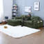 Canapé modulaire en tissu chenille peu encombrant, design moderne pour le salon