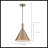 Laroche 1-Light Dimmable Dome Pendant with Adjustable Height-884120868-884120869