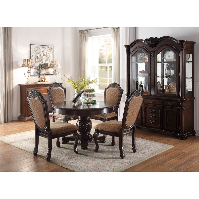 Chateau De Ville Upholstered Side Chair (Set of 2), Espresso