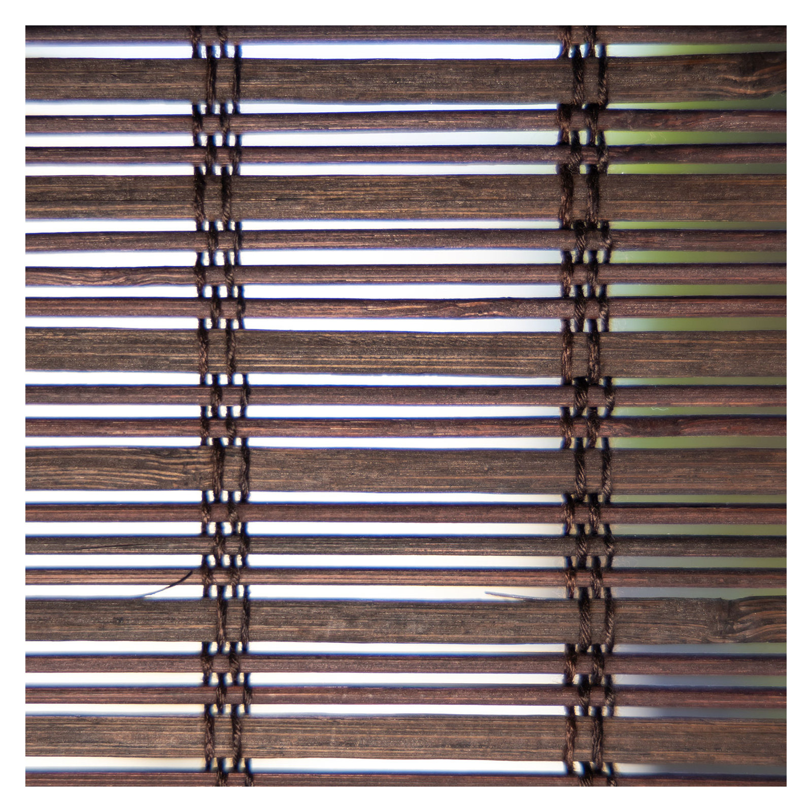 Cordless Light Filtering Woven Wood Bamboo Roman Shade with Valance, Gray, 35"W x 64"L