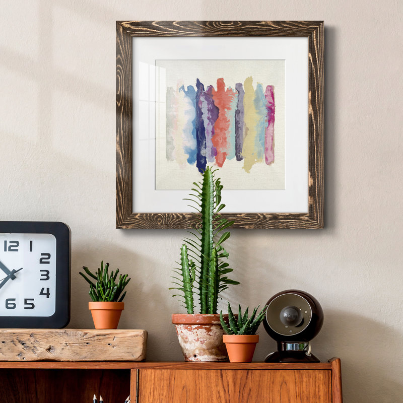 «Flowing Energy I» - peinture encadrée, H 20 po x l 20 po x P 1,5 po, Papier noyer