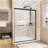 Aluminum Frame Double Sliding Shower Door, Tempered Glass Shower Door With Explosion-Proof Film And Stainless Steel Handles-125293242