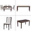 Ensemble de table de salle à manger 6 pièces, table rectangulaire de 60 po, 4 chaises capitonnées à haut dossier et 1 banc pour la salle à manger et la cuisine-119330731-119330728