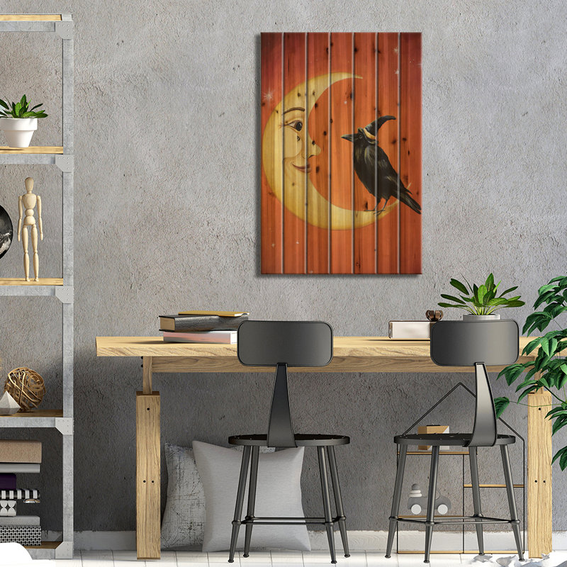 " The Moon Crow " by Debbie Criswell, 26" H x 18" W x 1.5" D