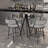 Bar Height Set, Tempered Glass Round Dining Table And Height Bar Stools-1138261496-1136941001