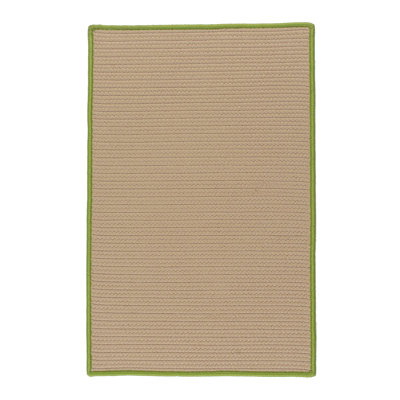Tapis beige/vert tressé Mulfo