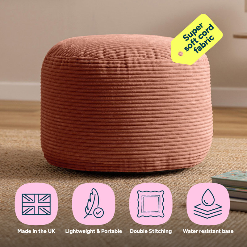 Soul 55Cm Round Pouffe, Dusk Pink