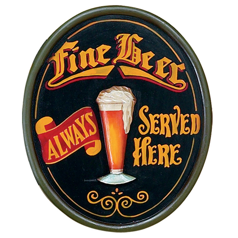 Signe de pub - bière fine - H 23,5 po