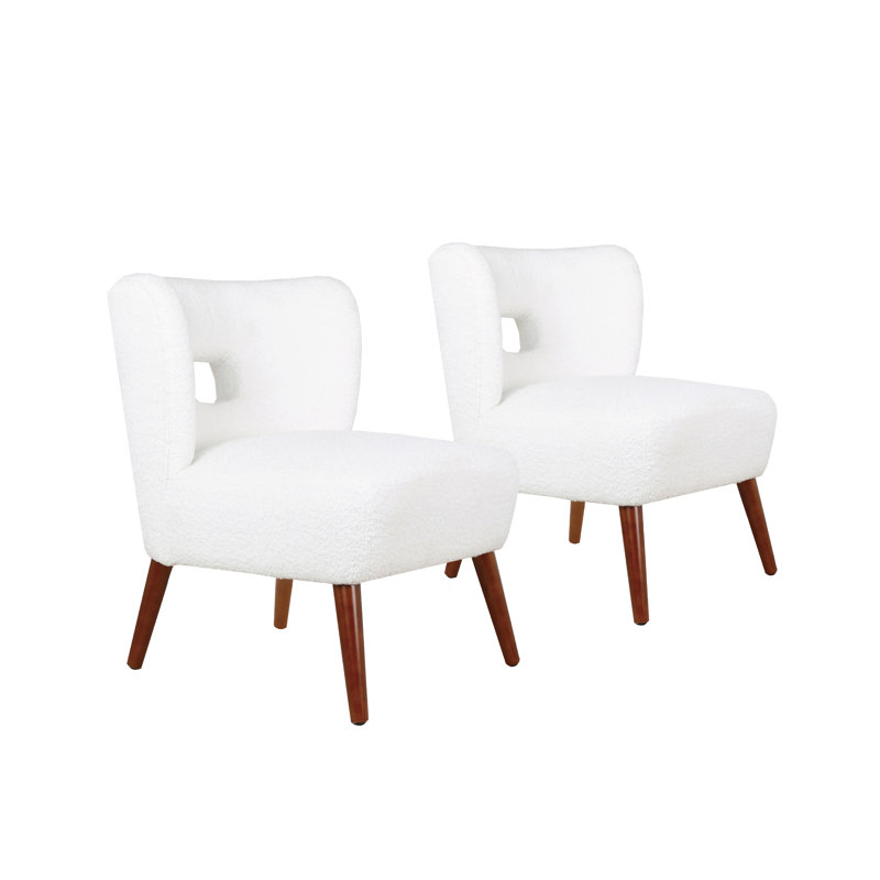 Fauteuil de chambre rembourré Avereigh, Blanc