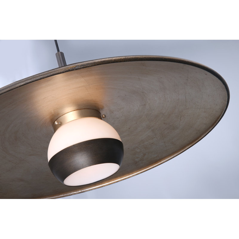Luminaire suspendu conique à 1 lumière Alchemy, H 12,5 po x l 24 po x P 24 po