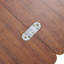Table basse / table d'appoint moderne 27,6 po avec plateau pliable et roulettes, rangement multi-niveaux, blanc et noyer-1233134729