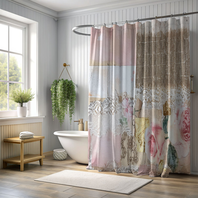 Rideau de douche Fredderick, H 74 po x l 71 po