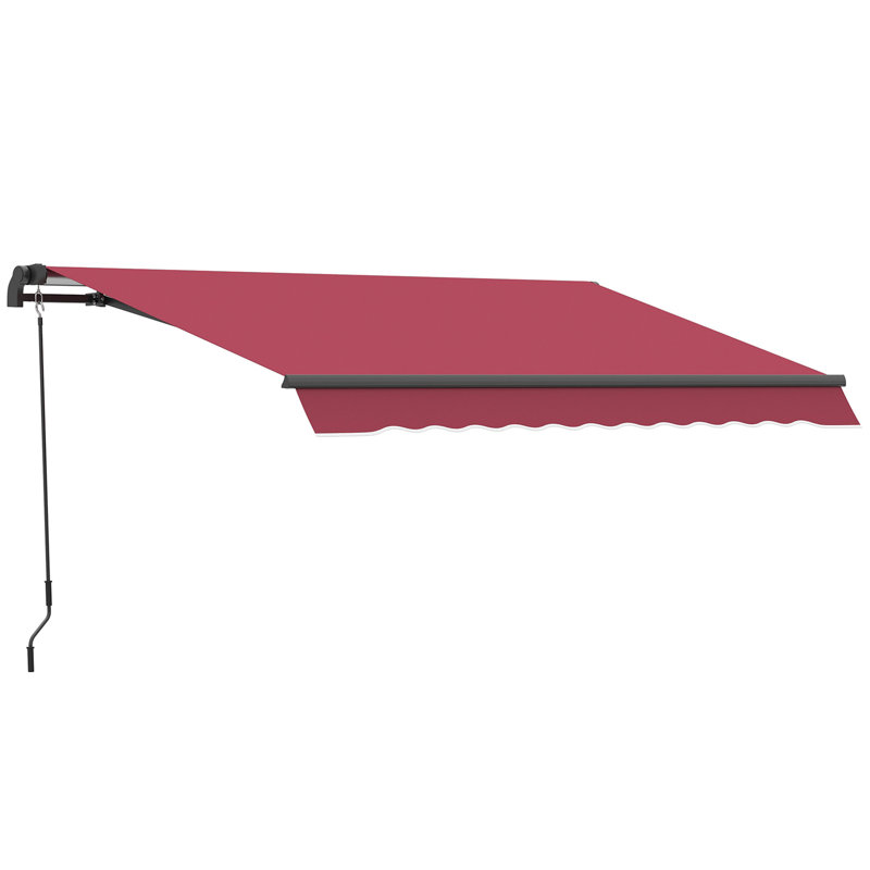 Auvent rétractable, Couleur unie, Rouge, H 1,9 po x l 3,1 po x P 3,9 po