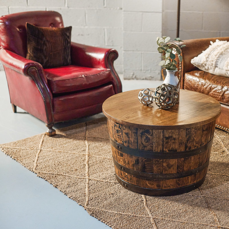Solid Wood and Glass Top End Table, Oak