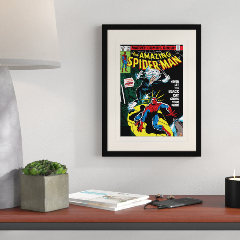 Spider-Man Black Cat Framed Graphic Art Print