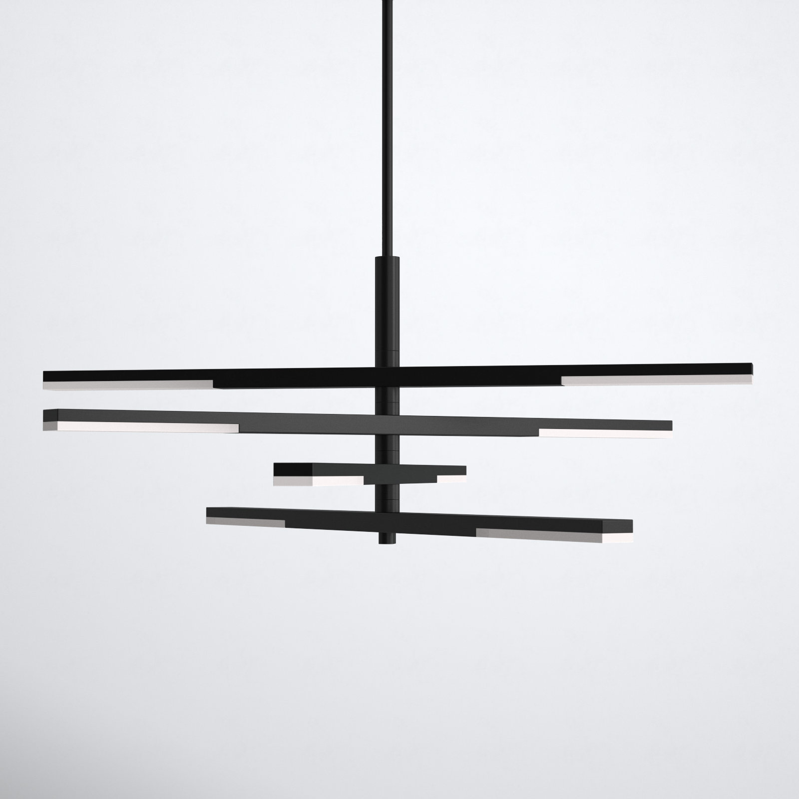 Erik 8 - Light Dimmable LED Sputnik Chandelier, Black