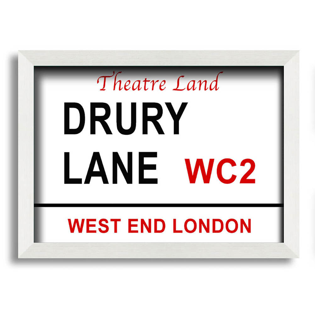 Drury Lane Signs Gerahmter Druck Wandkunst