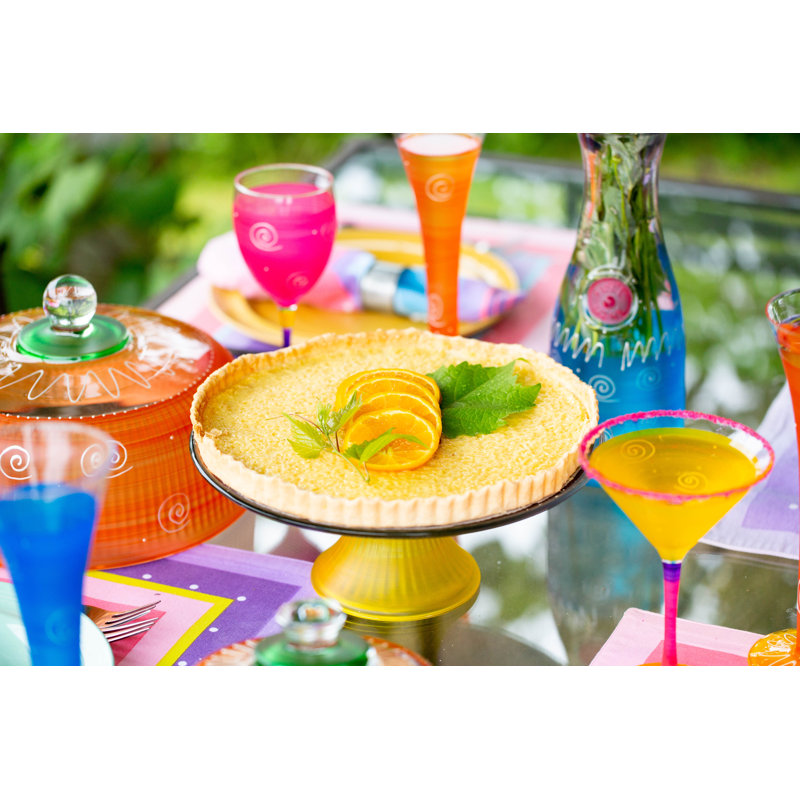 Peruvian Splendor Hannover Cake Stand, Orange