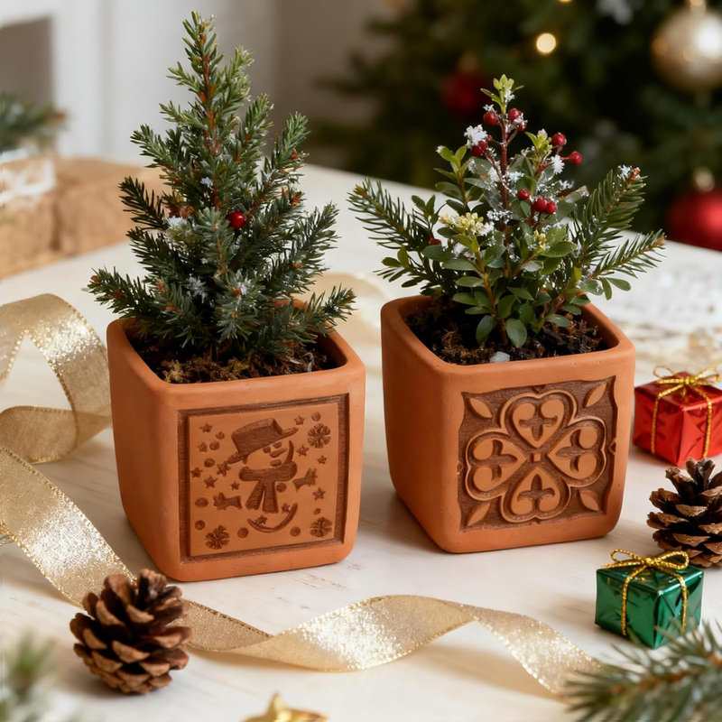 Rouleau à pâtisserie en relief flocon de neige, rouleau à biscuits en bois gravé pour la cuisson, les biscuits des Fêtes, les projets de bricolage et le décor de cuisine