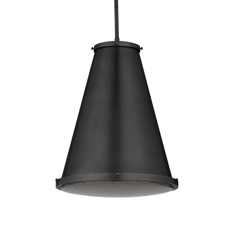 Luminaire suspendu Seafarer, Noir mat, Transparent / noir mat