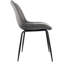 Chaise capitonnée 2 pièces Corrigan Studio® en similicuir rétro gris avec pieds en métal noir