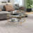 Side Table with Storage, Round End Table, 2-Tier Tempered Glass Coffee Table-236208911-236208904