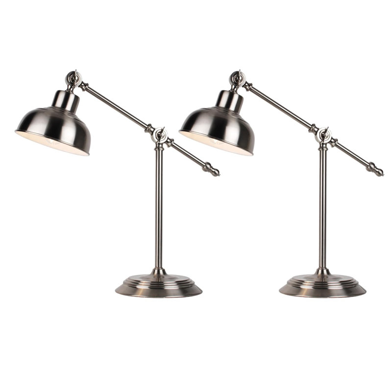 Larosa Metal Table Lamp, Satin Nickel