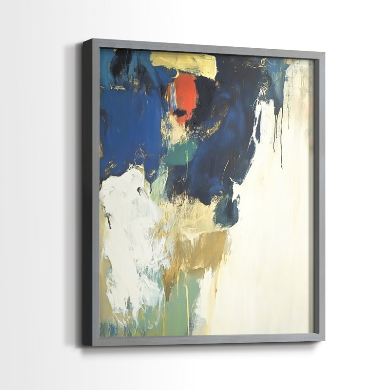 Série ABSTRACT DCCDXIX - reproduction encadrée de qualité supérieure - prête à être accrochée - aucun clou requis, Gris