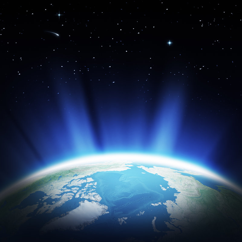 Sunrise In Space by Loops7 - No Frame Art Prints on Canvas, 76cm H x 76cm W