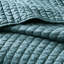 Literie très grand / très grand bleu sarcelle réversible, microfibre, rembourrage en coton 3 pièces-129844885-129844889