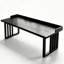 Bureau d'écriture rectangulaire en bois massif noir