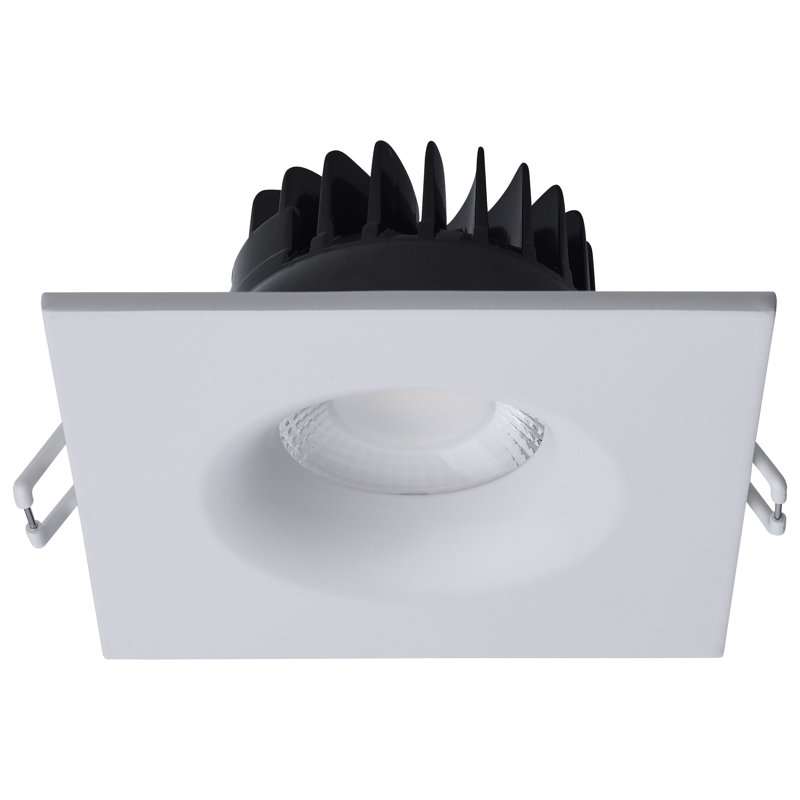 4'' Selectable Color Temperature 10 Watt Dimmable Air-Tight IC Rated LED Canless Recessed Lighting Kit, White