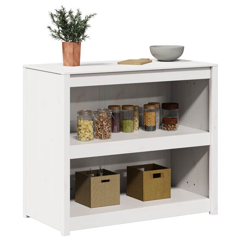 Vidaxl Kitchen Cabinet White 106 X 55 X 92 Cm Solid Pine Wood, White