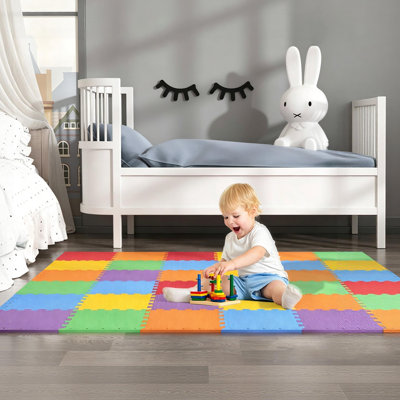  35.4'' W X 71'' L Interlocking Foam Playmat, Crawling Mat, Floor Mats for Baby Playroom or Gym
