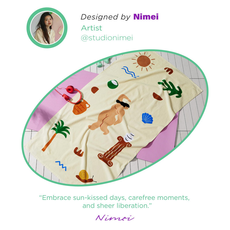 Serviette de plage 100% coton