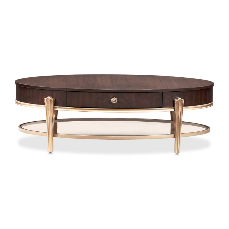 Camellia Field Oval Coffee Table