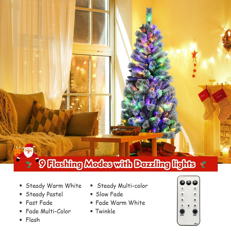 Lighted Artificial Christmas Tree, 6.07ft H