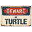 Decal-Turtle_Beware Of Turtle Rustic Sign Signmission Classic Rust Wall Plaque Decoration