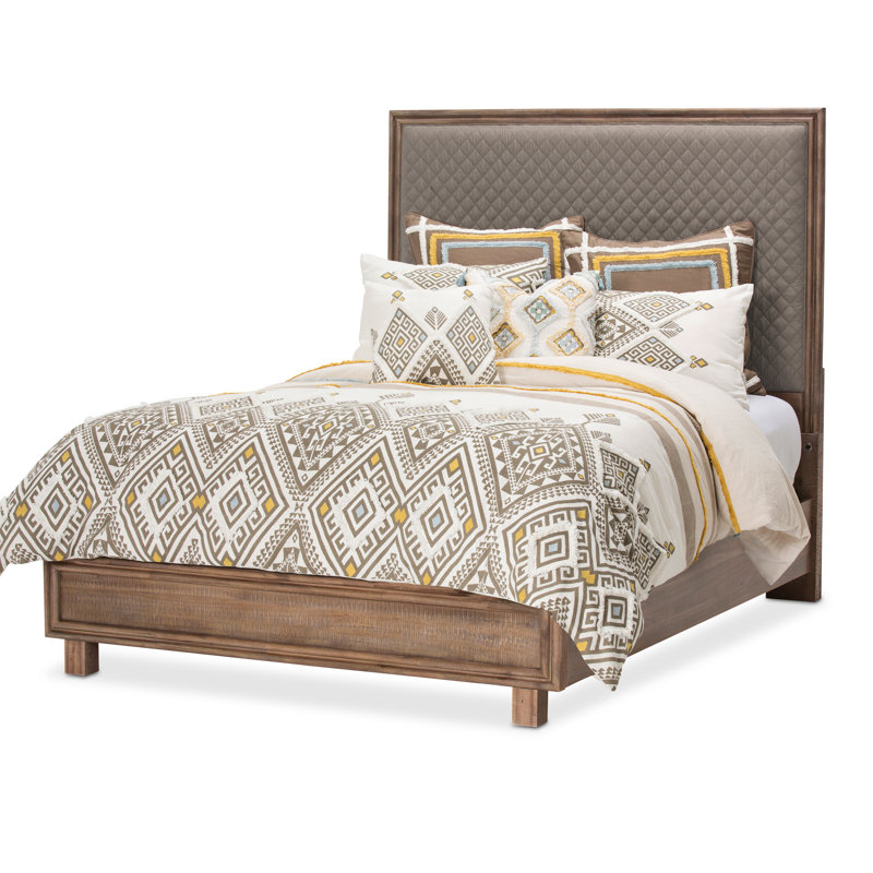Hudson Ferry Queen Panel Bed - Gray/Driftwood, Gray, Queen