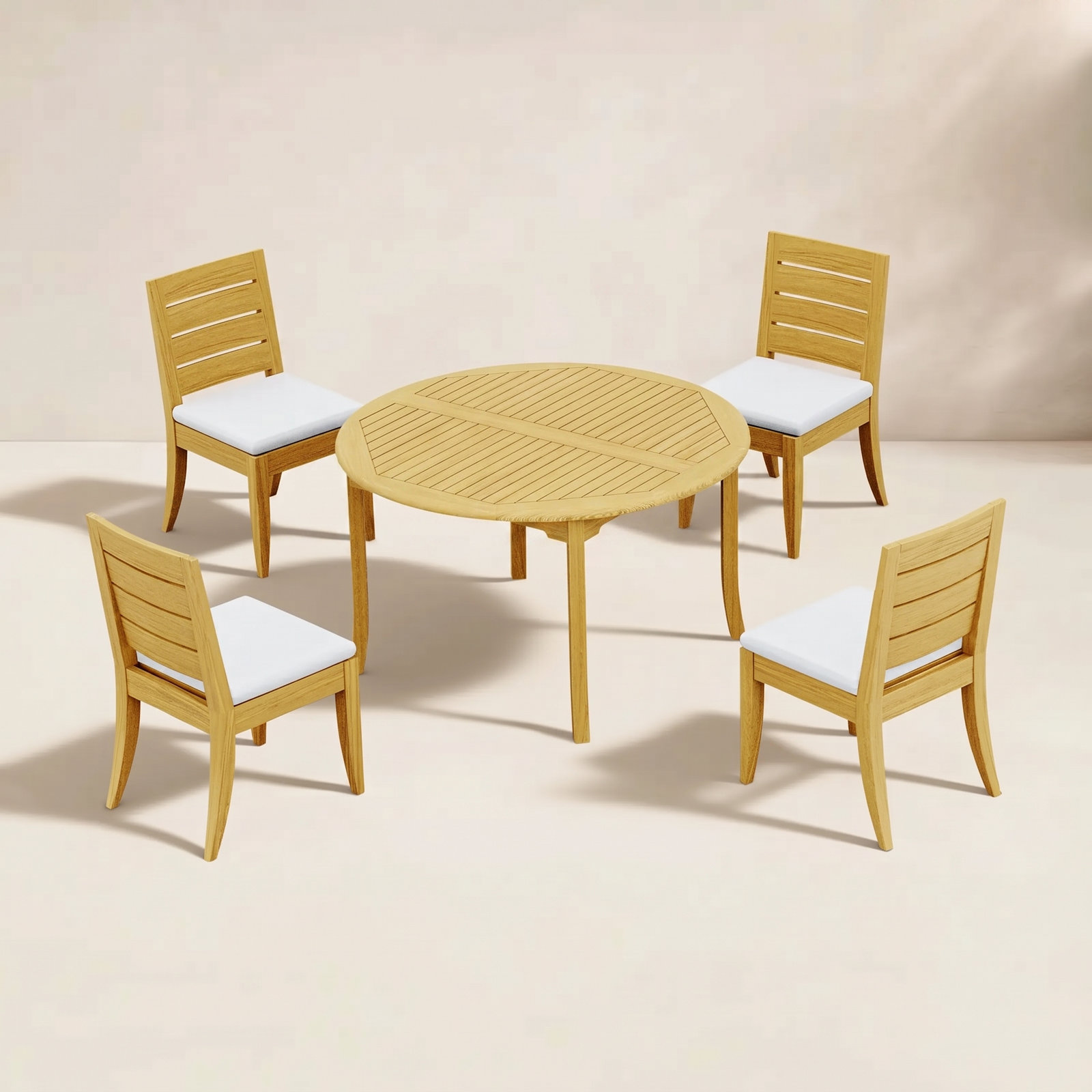 Maone 52" Teak Patio Dining Set