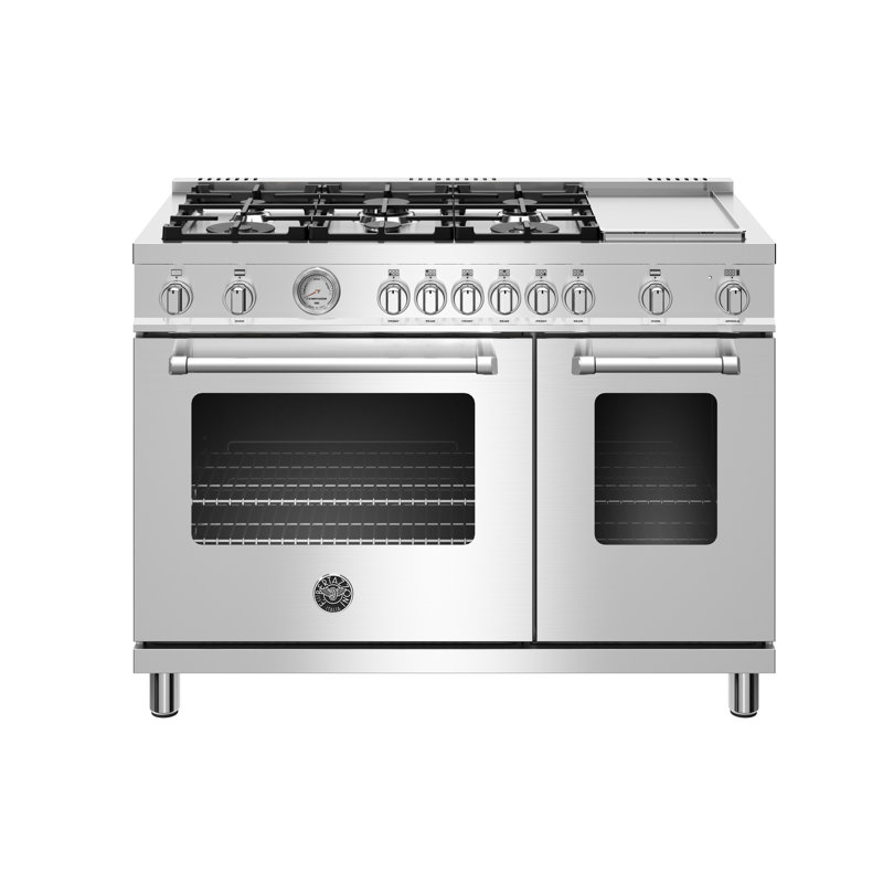 Bertazzoni 48'' W Free Standing Range, Stainless Steel, Liquid Propane