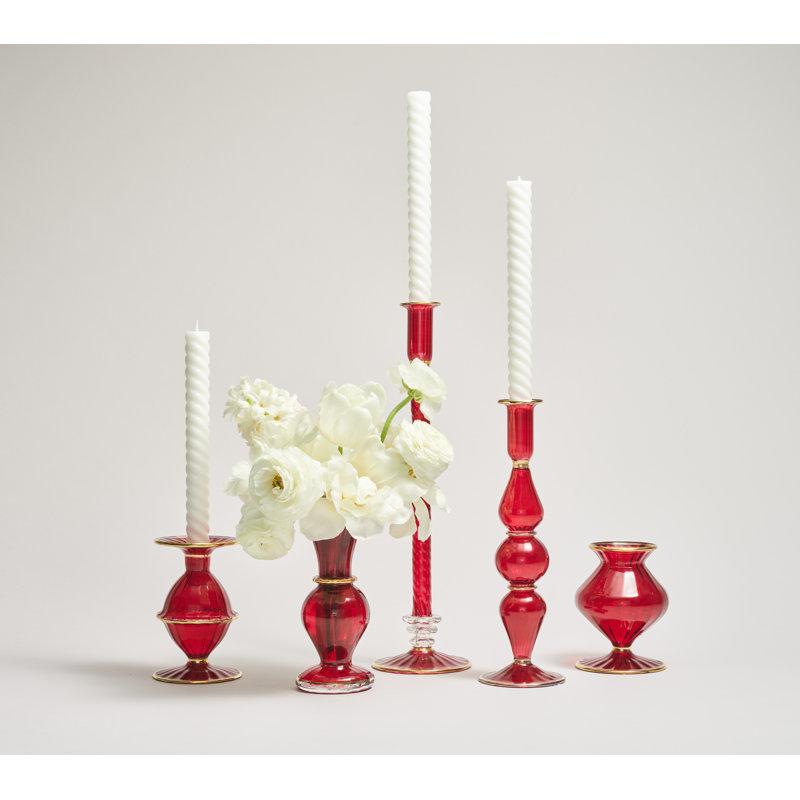 F2023 Handmade Glass Table Vase, Ruby